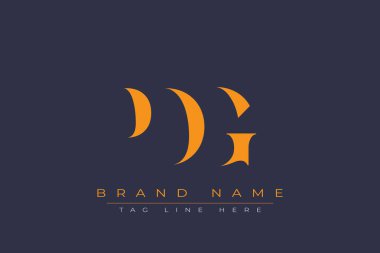 PDG soyut harf logosu tasarımı. Bu logo üç soyut harf tarafından tasarlanmıştır..