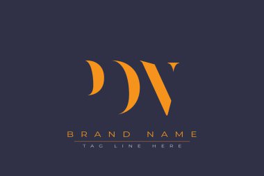 PDN soyut harf logosu tasarımı. Bu logo üç soyut harf tarafından tasarlanmıştır..