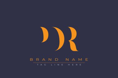 PDR soyut harf logosu tasarımı. Bu logo üç soyut harf tarafından tasarlanmıştır..