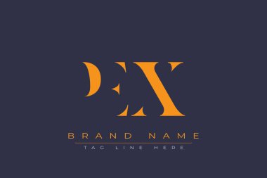 PEX soyut harf logosu tasarımı. Bu logo üç soyut harf tarafından tasarlanmıştır..
