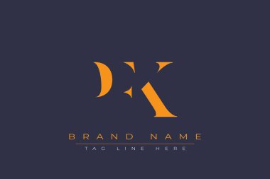 PFK soyut harf logosu tasarımı. Bu logo üç soyut harf tarafından tasarlanmıştır..