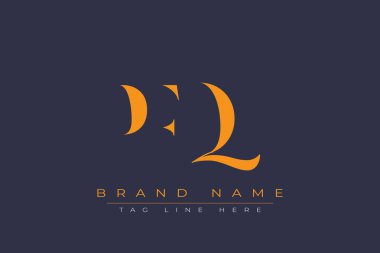 PFQ soyut harf logosu tasarımı. Bu logo üç soyut harf tarafından tasarlanmıştır..