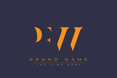 PFW soyut harf logosu tasarımı. Bu logo üç soyut harf tarafından tasarlanmıştır..