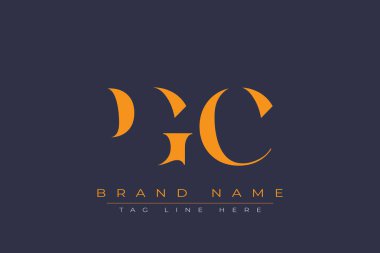 PGC soyut harf logosu tasarımı. Bu logo üç soyut harf tarafından tasarlanmıştır..