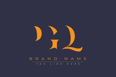 PGQ soyut harf logosu tasarımı. Bu logo üç soyut harf tarafından tasarlanmıştır..