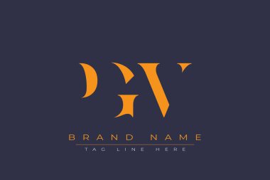 PGV soyut harf logosu tasarımı. Bu logo üç soyut harf tarafından tasarlanmıştır..