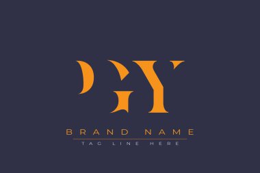 PGY soyut harf logosu tasarımı. Bu logo üç soyut harf tarafından tasarlanmıştır..