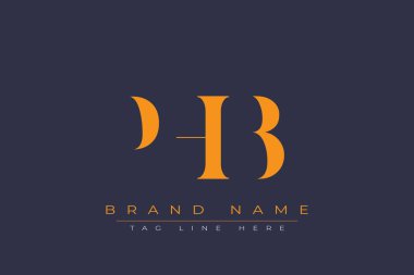 PHB soyut harf logosu tasarımı. Bu logo üç soyut harf tarafından tasarlanmıştır..