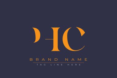 PHC soyut harf logosu tasarımı. Bu logo üç soyut harf tarafından tasarlanmıştır..