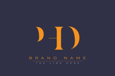 Doktora derecesi soyut harf logosu tasarımı. Bu logo üç soyut harf tarafından tasarlanmıştır..