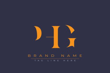 PHG soyut harf logosu tasarımı. Bu logo üç soyut harf tarafından tasarlanmıştır..