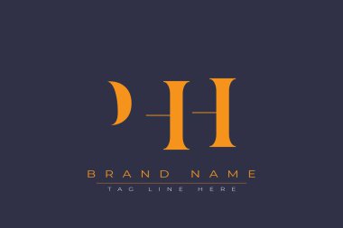 PHH soyut harf logosu tasarımı. Bu logo üç soyut harf tarafından tasarlanmıştır..