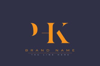 PHK soyut harf logosu tasarımı. Bu logo üç soyut harf tarafından tasarlanmıştır..