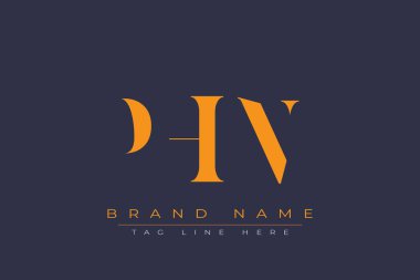 PHN soyut harf logosu tasarımı. Bu logo üç soyut harf tarafından tasarlanmıştır..