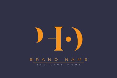 PHO soyut harf logosu tasarımı. Bu logo üç soyut harf tarafından tasarlanmıştır..