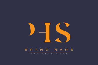 PHS soyut harf logosu tasarımı. Bu logo üç soyut harf tarafından tasarlanmıştır..