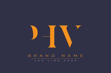 PHV soyut harf logosu tasarımı. Bu logo üç soyut harf tarafından tasarlanmıştır..