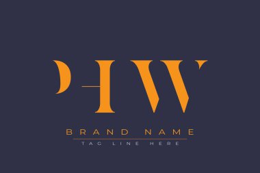PHW soyut harf logosu tasarımı. Bu logo üç soyut harf tarafından tasarlanmıştır..