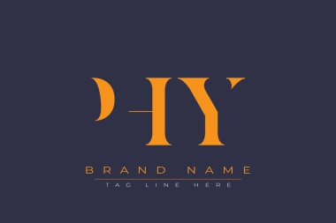 PHY soyut harf logosu tasarımı. Bu logo üç soyut harf tarafından tasarlanmıştır..
