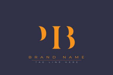 PIB soyut harf logosu tasarımı. Bu logo üç soyut harf tarafından tasarlanmıştır..