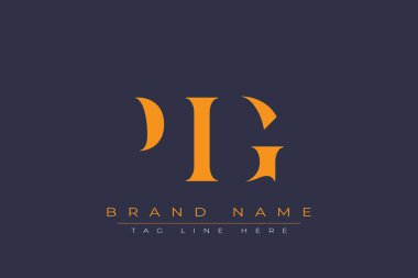 PIG soyut harf logosu tasarımı. Bu logo üç soyut harf tarafından tasarlanmıştır..