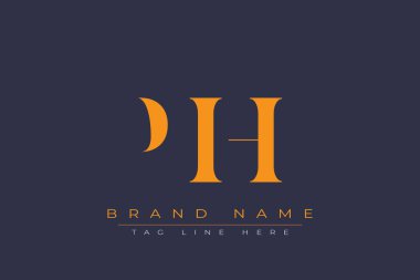 PIH soyut harf logosu tasarımı. Bu logo üç soyut harf tarafından tasarlanmıştır..