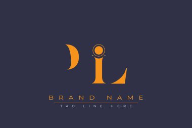 PIL soyut harf logosu tasarımı. Bu logo üç soyut harf tarafından tasarlanmıştır..