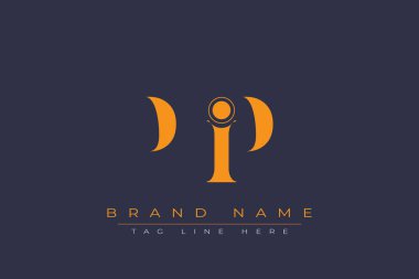 PIP soyut harf logosu tasarımı. Bu logo üç soyut harf tarafından tasarlanmıştır..