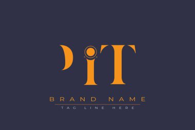 PIT soyut harf logosu tasarımı. Bu logo üç soyut harf tarafından tasarlanmıştır..