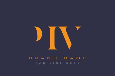 PIV soyut harf logosu tasarımı. Bu logo üç soyut harf tarafından tasarlanmıştır..