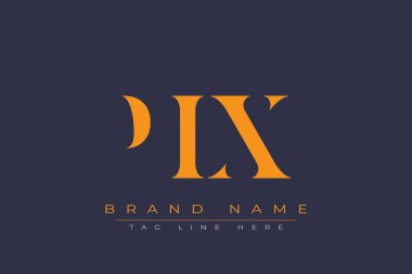 PIX soyut harf logosu tasarımı. Bu logo üç soyut harf tarafından tasarlanmıştır..