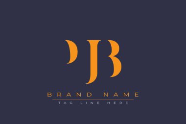PJB soyut harf logosu tasarımı. Bu logo üç soyut harf tarafından tasarlanmıştır..
