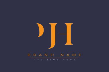 PJH soyut harf logosu tasarımı. Bu logo üç soyut harf tarafından tasarlanmıştır..