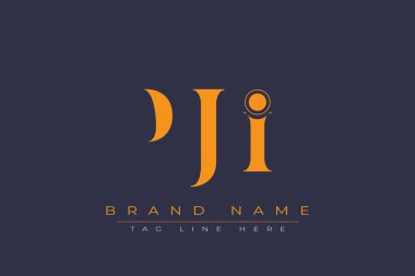 PJI soyut harf logosu tasarımı. Bu logo üç soyut harf tarafından tasarlanmıştır..