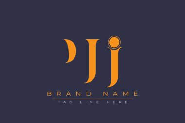 PJJ soyut harf logosu tasarımı. Bu logo üç soyut harf tarafından tasarlanmıştır..