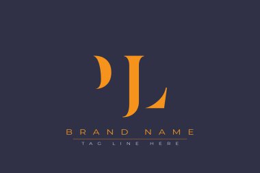 PJL soyut harf logosu tasarımı. Bu logo üç soyut harf tarafından tasarlanmıştır..