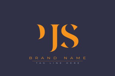 PJS soyut harf logosu tasarımı. Bu logo üç soyut harf tarafından tasarlanmıştır..