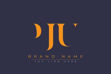 PJU soyut harf logosu tasarımı. Bu logo üç soyut harf tarafından tasarlanmıştır..