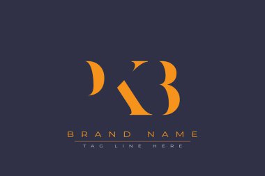 PKB soyut harf logo tasarımı. Bu logo üç soyut harf tarafından tasarlanmıştır..