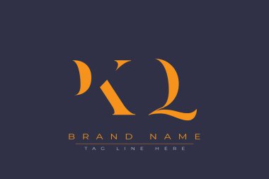 PKQ soyut harf logosu tasarımı. Bu logo üç soyut harf tarafından tasarlanmıştır..