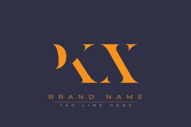 PKX soyut harf logosu tasarımı. Bu logo üç soyut harf tarafından tasarlanmıştır..