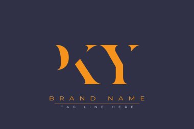 PKY soyut harf logosu tasarımı. Bu logo üç soyut harf tarafından tasarlanmıştır..