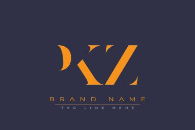 PKZ soyut harf logosu tasarımı. Bu logo üç soyut harf tarafından tasarlanmıştır..