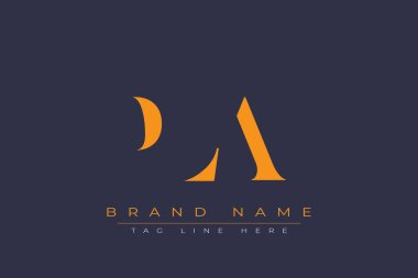 PLA soyut harf logosu tasarımı. Bu logo üç soyut harf tarafından tasarlanmıştır..