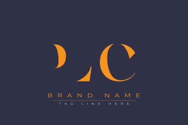PLC soyut harf logosu tasarımı. Bu logo üç soyut harf tarafından tasarlanmıştır..