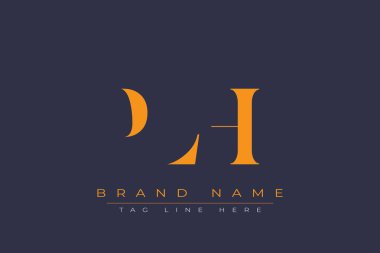 PLH soyut harf logosu tasarımı. Bu logo üç soyut harf tarafından tasarlanmıştır..