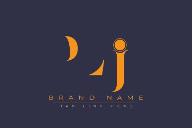 PLJ soyut harf logosu tasarımı. Bu logo üç soyut harf tarafından tasarlanmıştır..