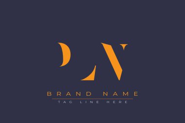 PLN soyut harf logosu tasarımı. Bu logo üç soyut harf tarafından tasarlanmıştır..