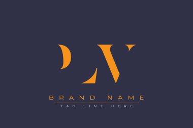 PLV soyut harf logosu tasarımı. Bu logo üç soyut harf tarafından tasarlanmıştır..