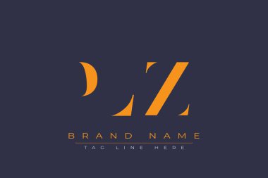 PLZ soyut harf logosu tasarımı. Bu logo üç soyut harf tarafından tasarlanmıştır..